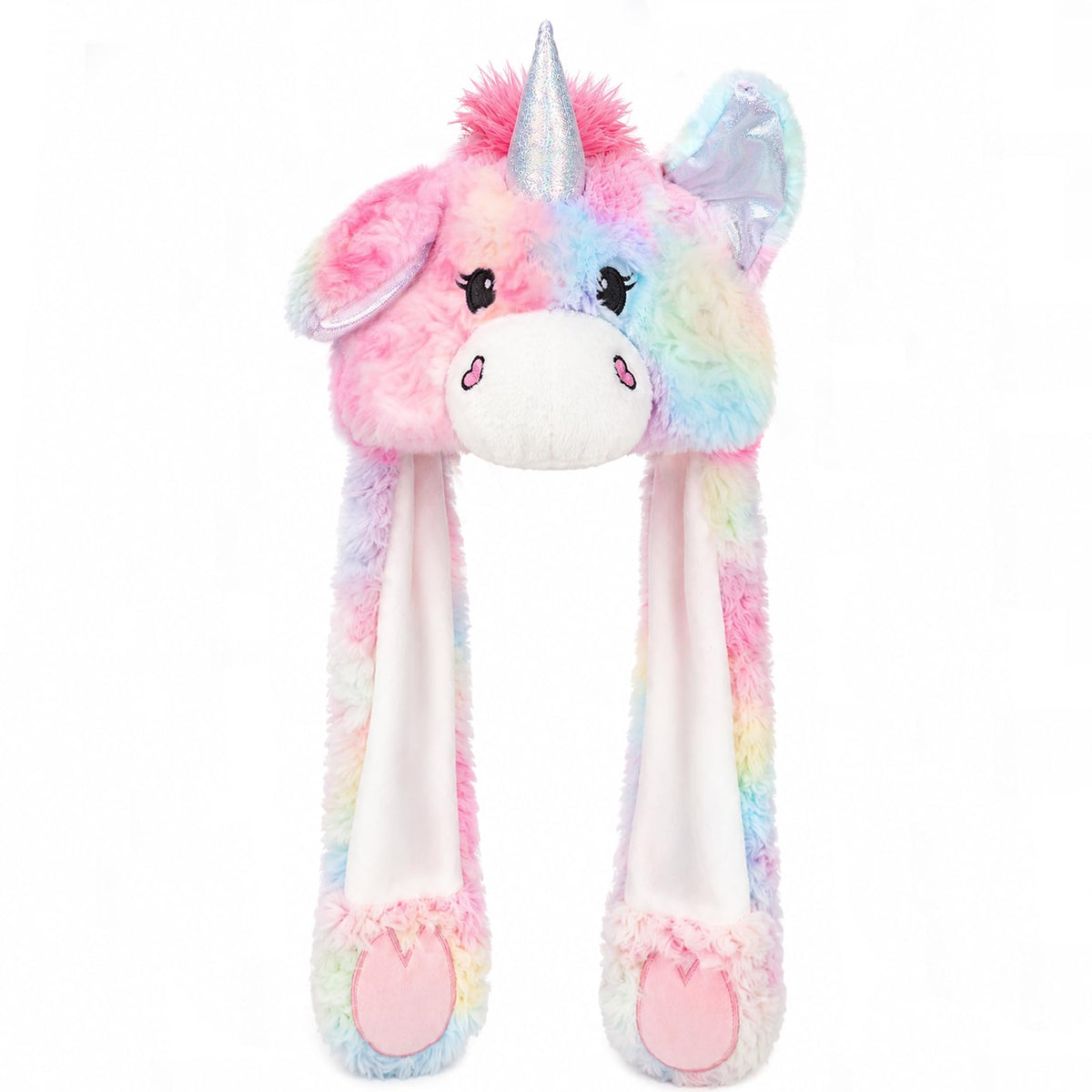 Moving Ear Hat, Soft Funny Animal Hats Jumping Beating Plush Caps Holiday Cosplay Dress Up Gift for Adult