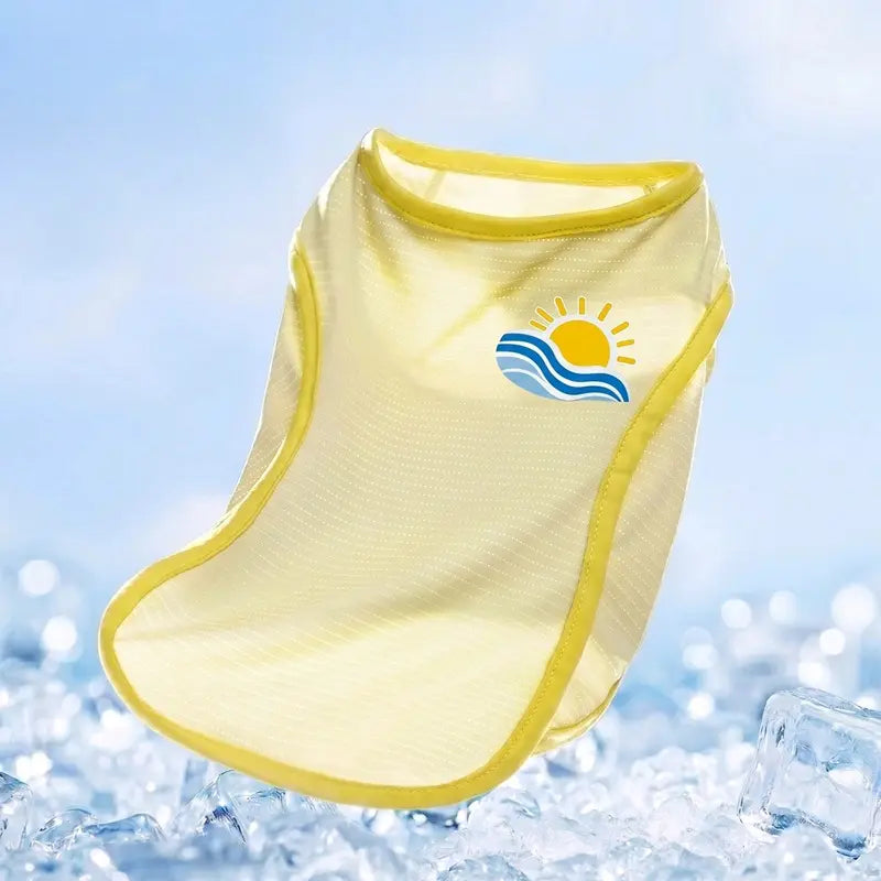 Dog Cooling Vest for Summer - Polyester Tie Dye Fabric, Side Buckle, Universal Fit, Advanced Instant Cooling Tech, SPF 50 UV Shield, Freezer-Safe, Lightweight, Long-Lasting, Size S (for Hikes & Walks)