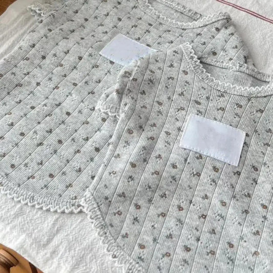 Pet Floral Print Shirt & Vest - Breathable Fabric, Universal Size, Comfortable Home Summer Clothing for Cats, Dogs (Teddy Compatible)