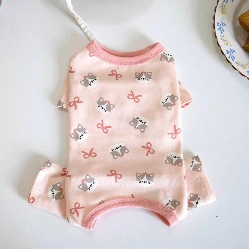 Four-Legged Dog Pajamas - Warm Tummy Cover Onesie for Small Dogs, Cozy Full Body Coat for Cold Weather, Pet Bodysuit for Teddy Yorkie Chihuahua,sohochic