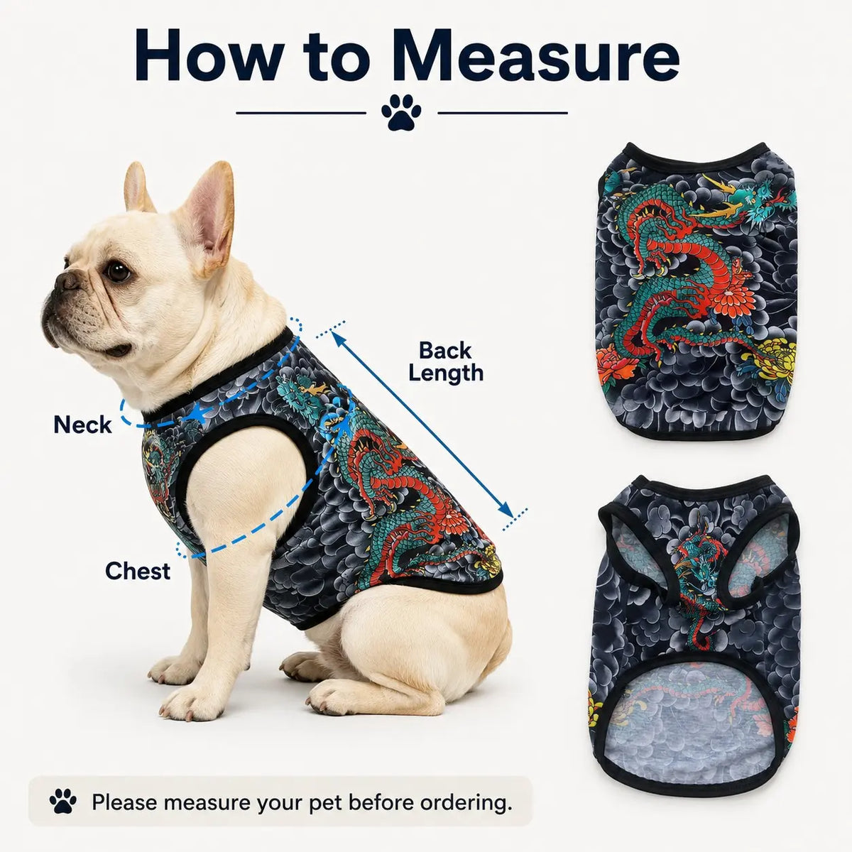 Dragon Print Dog Vest Sleeveless Pet Shirt, Lightweight Pullover for Small Dogs and Cats, Comfortable Puppy Clothes, Stylish Pet Apparel, Dachshund Clothes