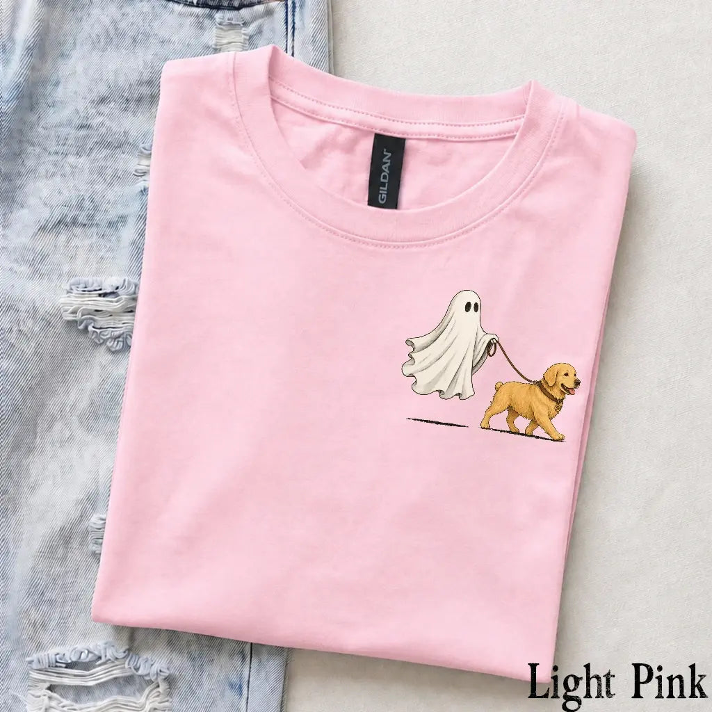 Personalized Dog Breed Halloween Shirt Cute Ghost Walking Dog Tee for Dog Mom Dog Dad Spooky Season Pet Lover Gift T-Shirt -  DPCLICK