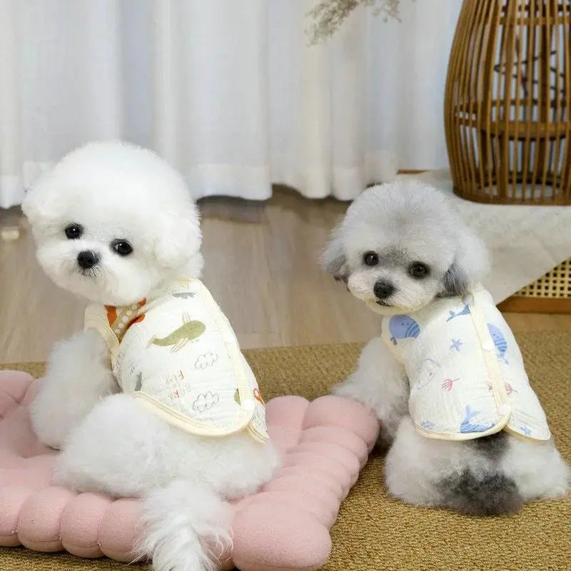 Summer Pet Vest Dog Clothes T-shirt Clothing Dogs Pets Vests Chihuahua Breathable Girl Pug Puppy Vest York Teddy