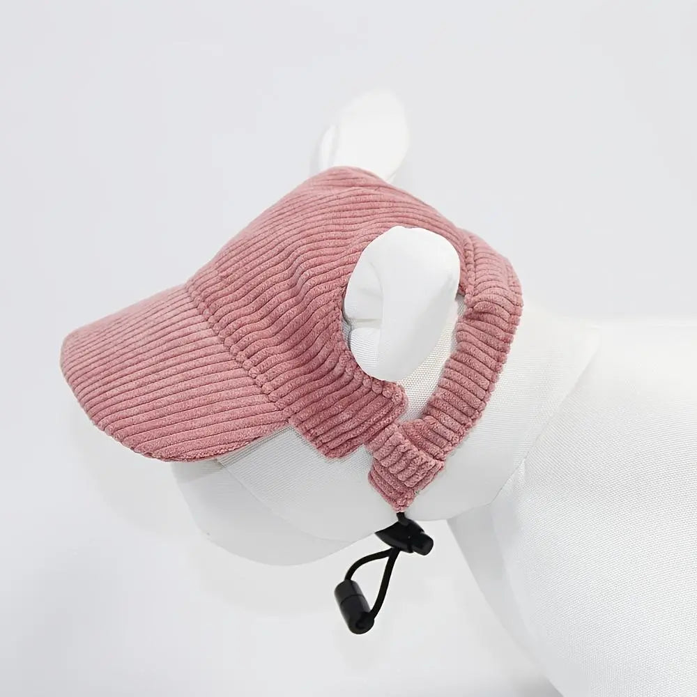 Custom Embroidered Fabric Pet Headwear - Multi-Size Dog & Cat All-Season Visor Baseball Caps, Universal Sun Protection Outdoor Pet Clothing Accessories
