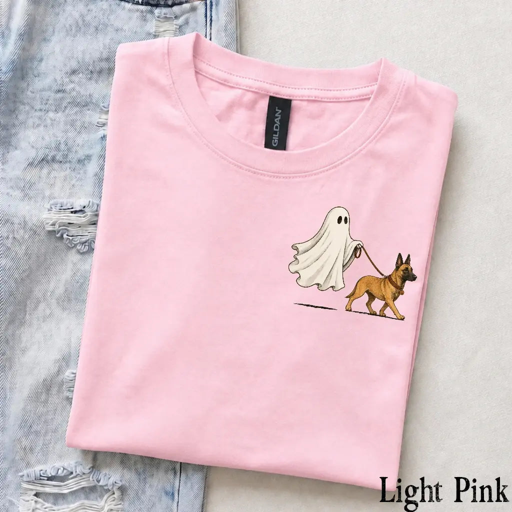 Personalized Dog Breed Halloween Shirt Cute Ghost Walking Dog Tee for Dog Mom Dog Dad Spooky Season Pet Lover Gift T-Shirt -  DPCLICK