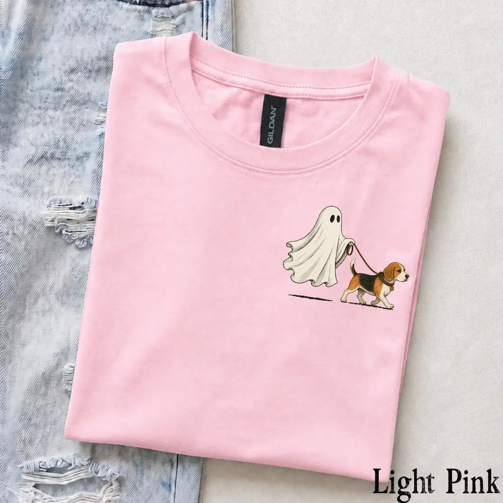 Personalized Dog Breed Halloween Shirt Cute Ghost Walking Dog Tee for Dog Mom Dog Dad Spooky Season Pet Lover Gift T-Shirt -  DPCLICK