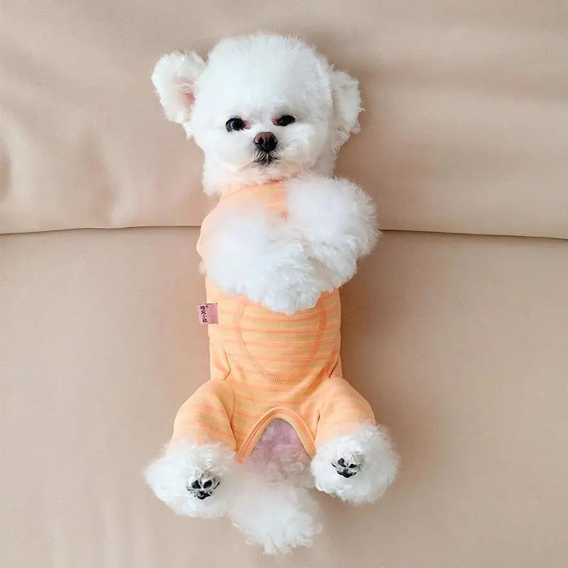 Sohochic Cold Weather Dog 1-Piece Pajamas - 4-Legged Tummy-Covering Cozy Full Body Bodysuit for Small Dogs, Ideal for Teddy, Yorkie, Chihuahua Pet Clothing, One-Piece