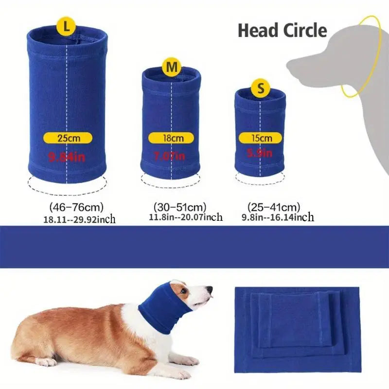 Cute Noise Reduction Dog Headset, 1 Count Soft Warm Noise-proof Earmuffs, Pet Ear Cover Cloth Hat with Neck Scarf, Clothing, Protective Gear, Pet Supplies for Puppy Dogs & Cats
