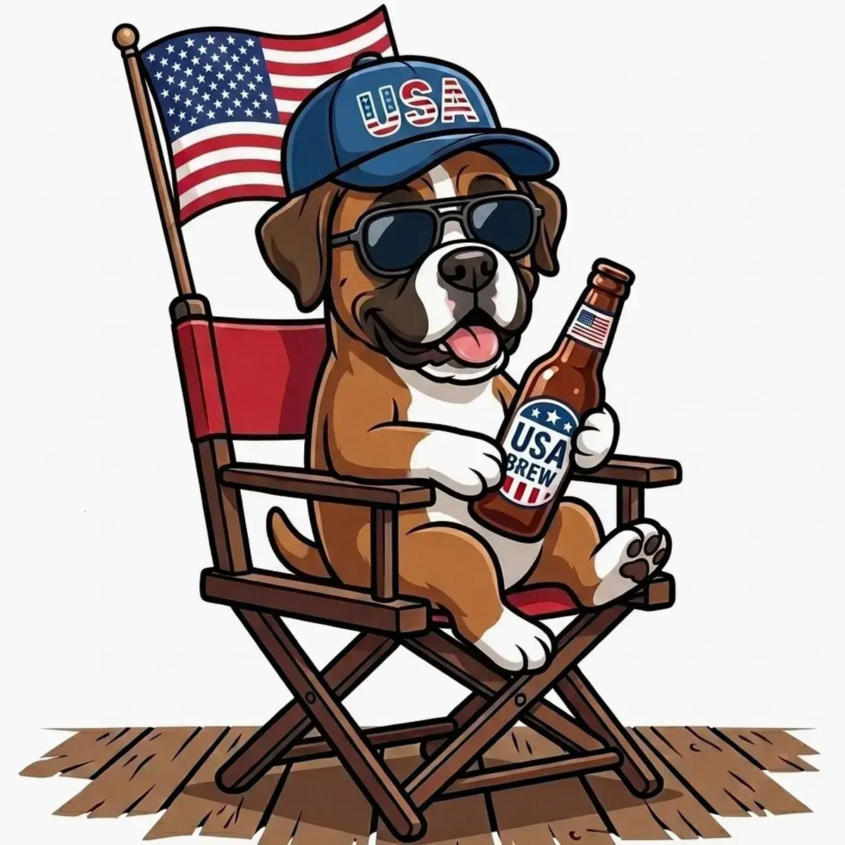 [BLUE JEAN] Comfort Colors Blue Jean Custom 50 Dog 4th of July Ivory Shirt, USA Dog Drinking Beer Tee, Patriotic Puppy Independence Day Shirt, Funny Dog