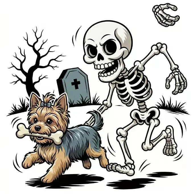 Comfort Colors Violet Custom Halloween Skeleton Dog T-Shirt, 50+ Dog Breeds Available, Funny Spooky Season Pet Lover Tee