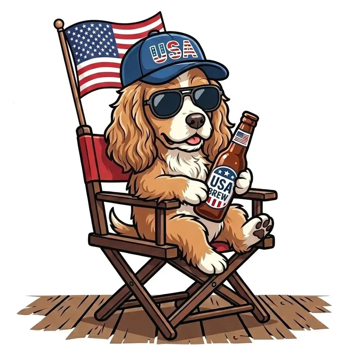 [BLUE JEAN] Comfort Colors Blue Jean Custom 50 Dog 4th of July Ivory Shirt, USA Dog Drinking Beer Tee, Patriotic Puppy Independence Day Shirt, Funny Dog