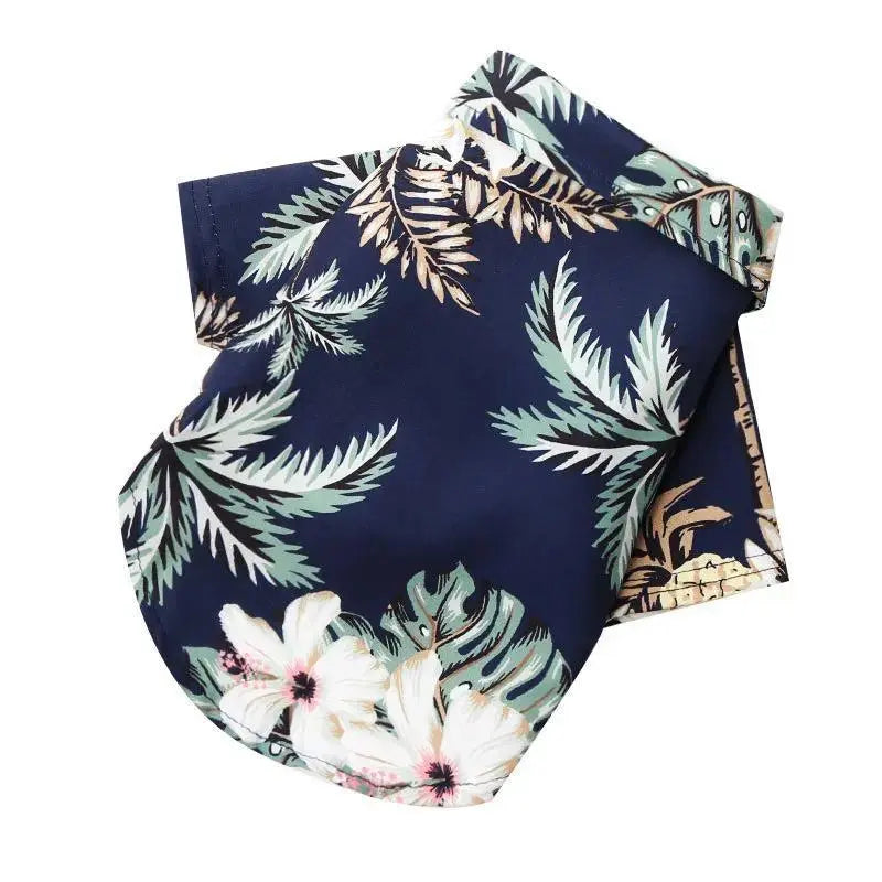 Dog & Cat 1-Piece Hawaiian Shirt, Vibrant Flower & Pineapple Print Casual Summer Pet Clothing for Small-Medium Puppies, One-Piece