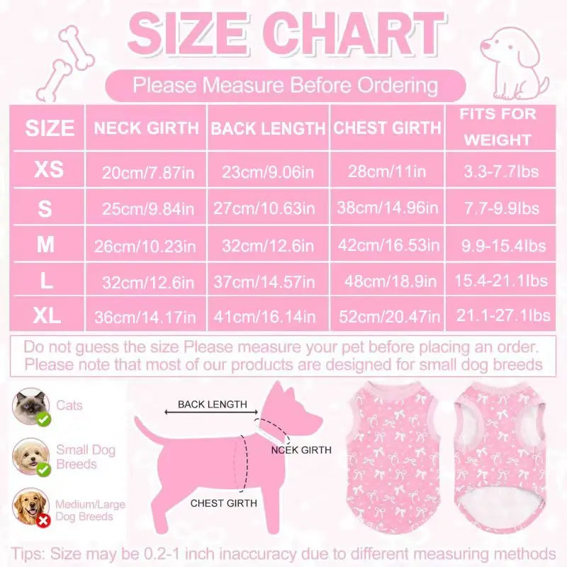 Pet Clothing, Bowknot Dog Vest, Lightweight Breathable Short Sleeve, Large Dogs, Poodle, Fashionable Pet Apparel, Puppy Clothes, Dachshund Clothes