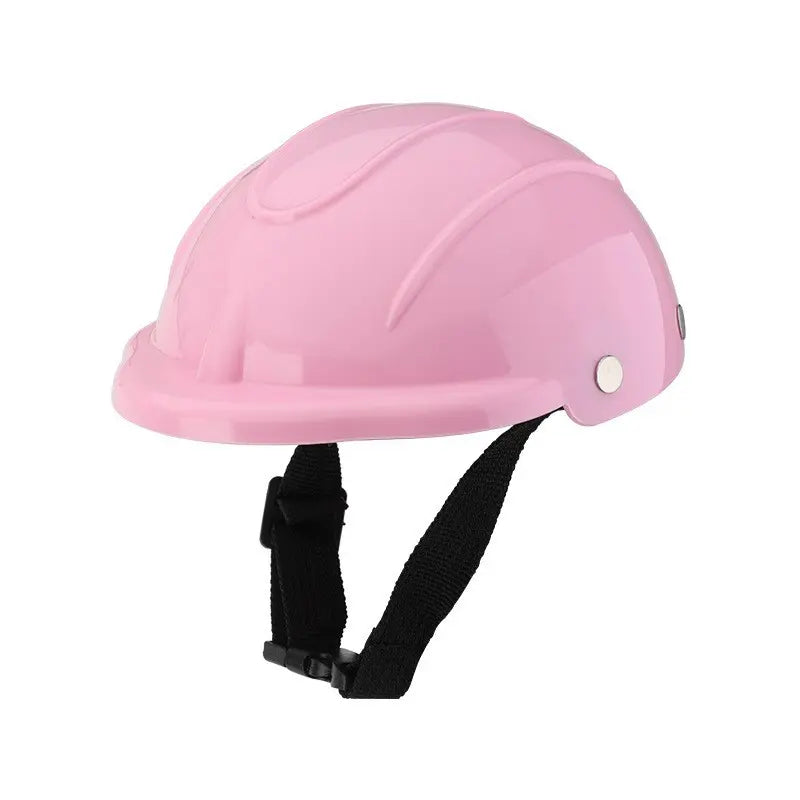 Pet Safety Outdoor Helmet for Cats & Dogs, Motorcycle Style Headgear for French Bulldogs Teddy Small Medium Breeds, Photo Props Costume Accessory