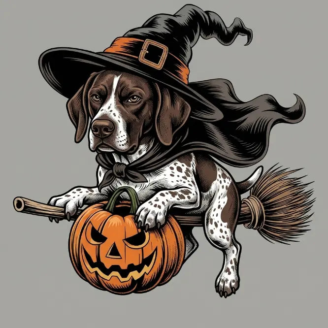 Custom Dog Comfort Colors 50+ |Funny Halloween Themed Shirt for Dog Lovers |Breed Specific Witch Costume Dog Print Tee Cute Halloween Style | Halloween Gift for Dog Lovers