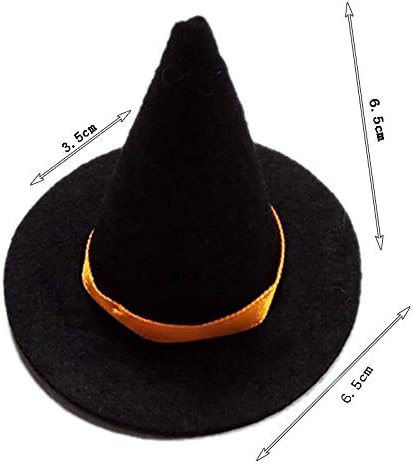 Witch Cat Dog Halloween Costumes Hat, Soft Pet Clothes Hats for Cats,2PCS