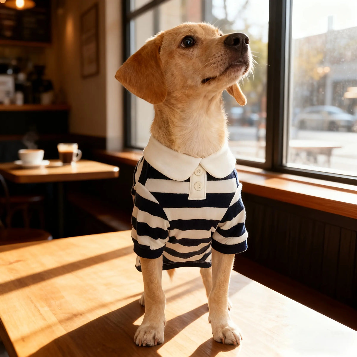 Striped Shirt, Scratch-resistant Dog T-shirt, Lightweight Summer Pet Clothing Suitable for the Beach and Hiking