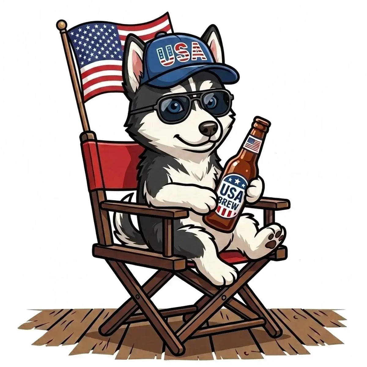 [BLUE JEAN] Comfort Colors Blue Jean Custom 50 Dog 4th of July Ivory Shirt, USA Dog Drinking Beer Tee, Patriotic Puppy Independence Day Shirt, Funny Dog