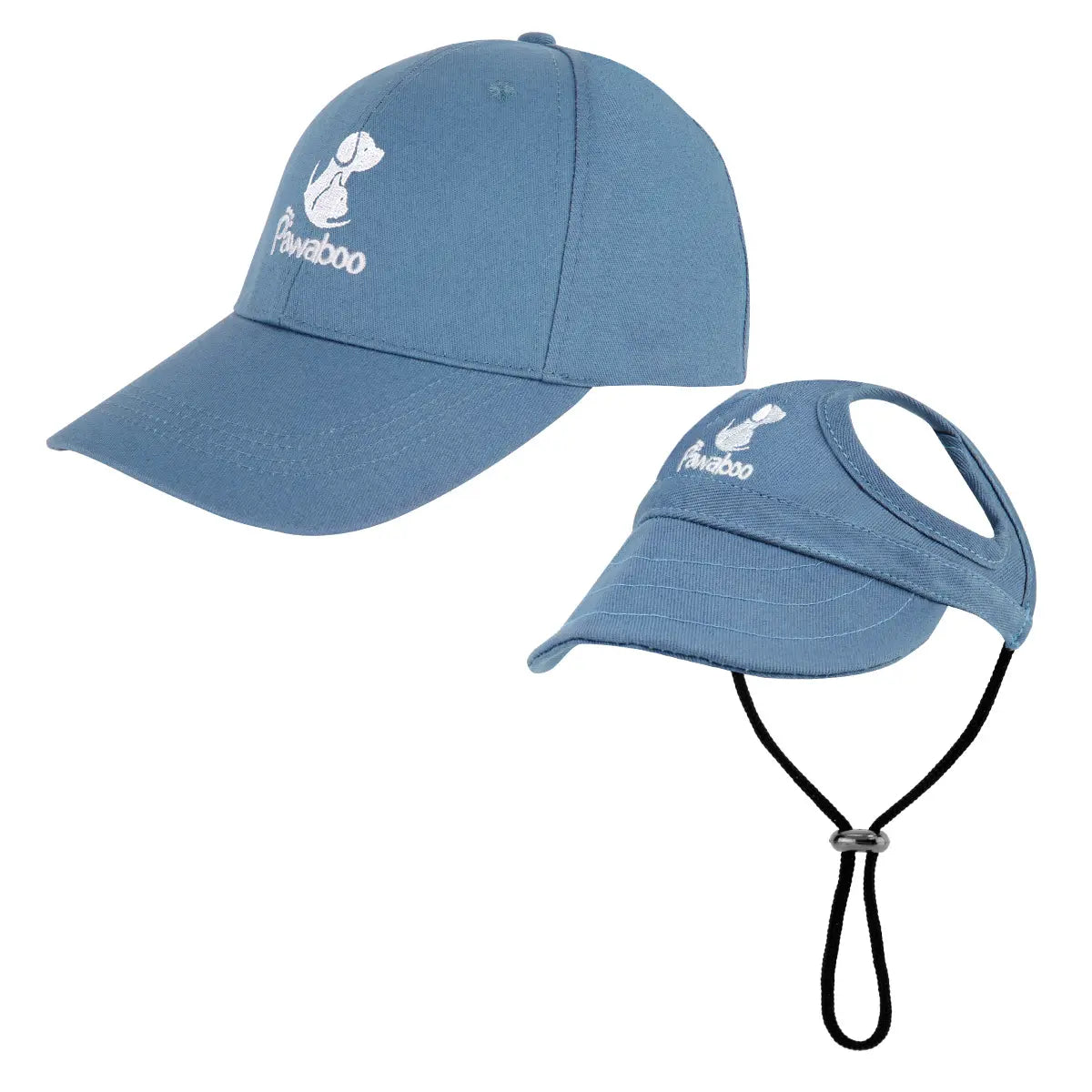 Matching Owner & Dog Baseball Cap Set  Adjustable Cotton Pet Visor with Ear Holes | UV Sun Protection Dog Mom & Dad Gift | Breathable & Machine Washable Outdoor Fashion (2PC Set)