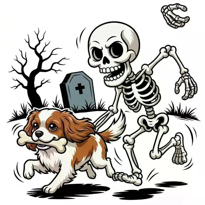Comfort Colors Violet Custom Halloween Skeleton Dog T-Shirt, 50+ Dog Breeds Available, Funny Spooky Season Pet Lover Tee