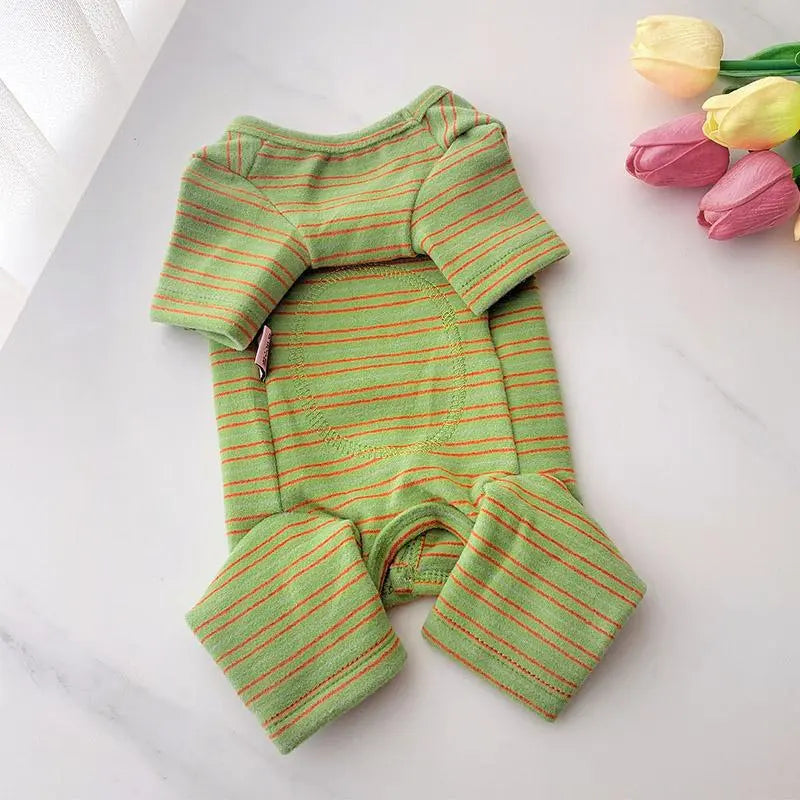 Sohochic Cold Weather Dog 1-Piece Pajamas - 4-Legged Tummy-Covering Cozy Full Body Bodysuit for Small Dogs, Ideal for Teddy, Yorkie, Chihuahua Pet Clothing, One-Piece