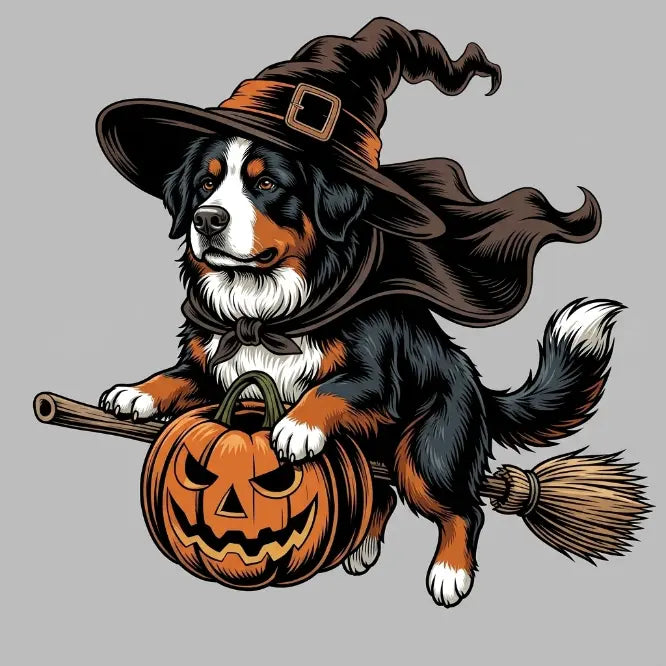 Custom Dog Comfort Colors 50+ |Funny Halloween Themed Shirt for Dog Lovers |Breed Specific Witch Costume Dog Print Tee Cute Halloween Style | Halloween Gift for Dog Lovers