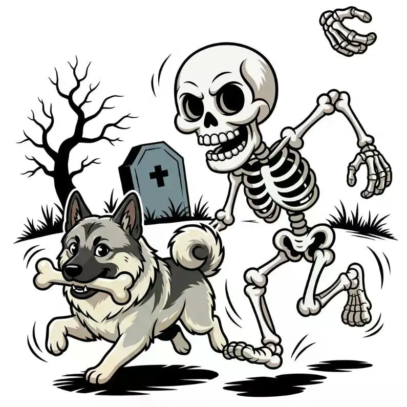 Comfort Colors Violet Custom Halloween Skeleton Dog T-Shirt, 50+ Dog Breeds Available, Funny Spooky Season Pet Lover Tee