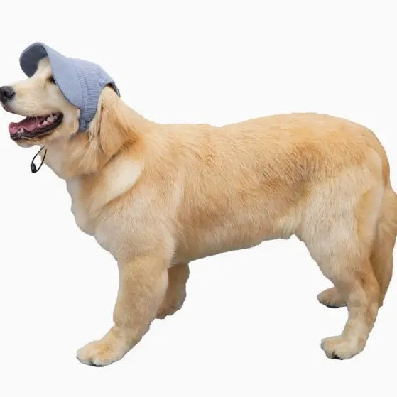 Peaked Dog Baseball Hat - Adjustable Sun-Protective Unisex Outdoor Clothing with Ear Cutouts, Multi-Size (S/M/L) for Small to Large Breeds