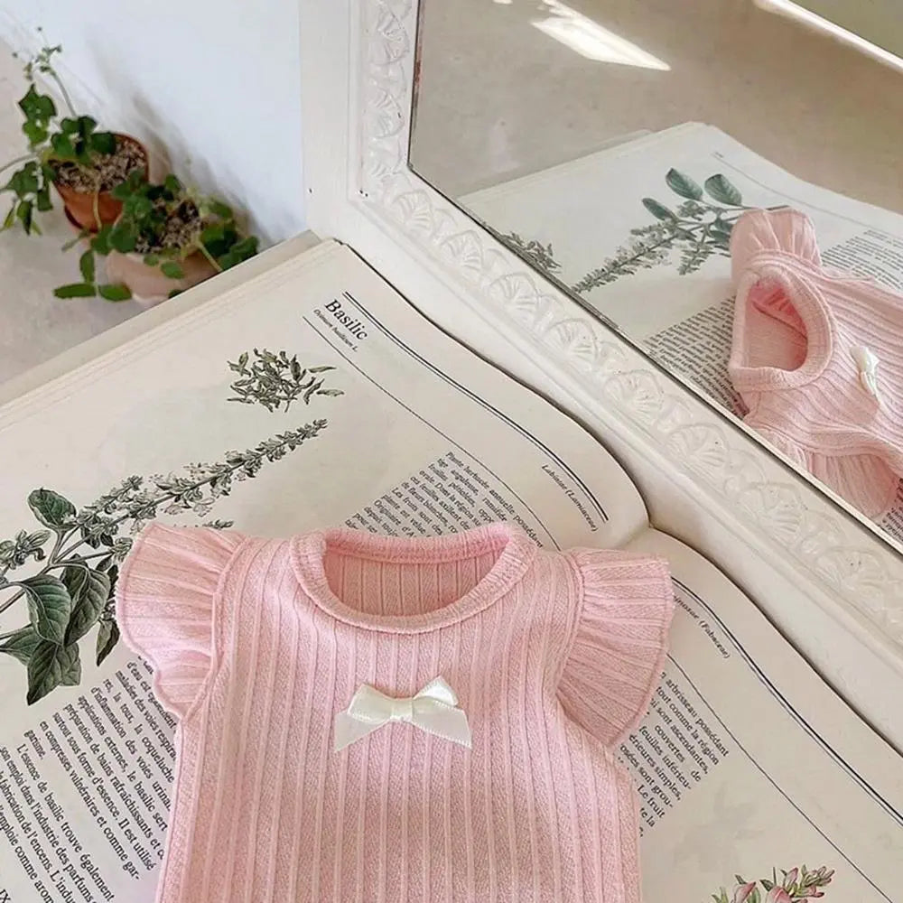 Cute Bow 2-Legged Pullover Dog Vest - 2026 Puppy Supplies, Breathable Cotton Solid Color Pet Clothing for Puppies & Cats, Summer Pet Shirts