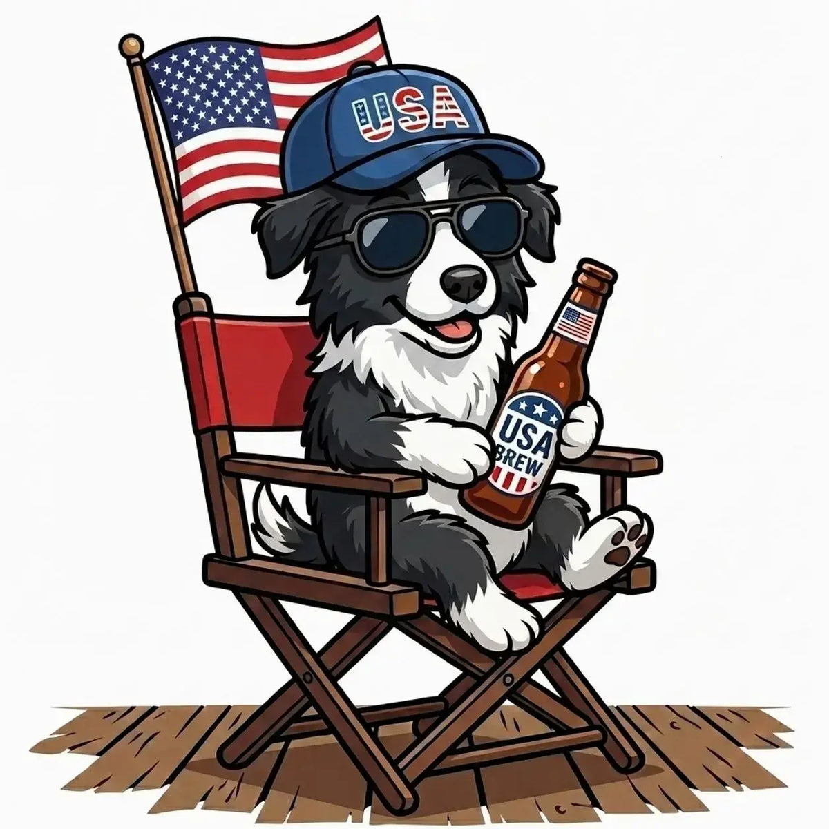 [BLUE JEAN] Comfort Colors Blue Jean Custom 50 Dog 4th of July Ivory Shirt, USA Dog Drinking Beer Tee, Patriotic Puppy Independence Day Shirt, Funny Dog
