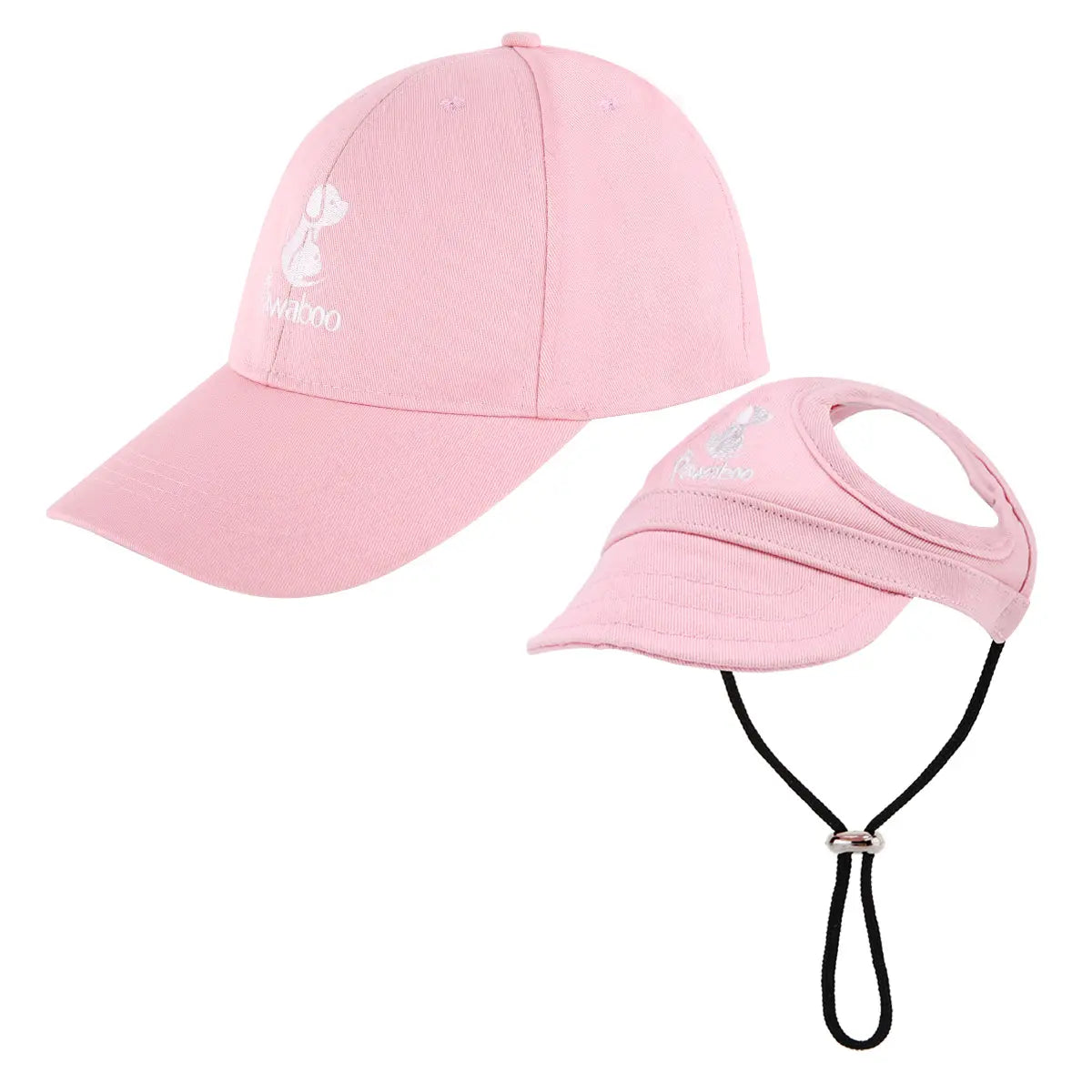 Matching Owner & Dog Baseball Cap Set  Adjustable Cotton Pet Visor with Ear Holes | UV Sun Protection Dog Mom & Dad Gift | Breathable & Machine Washable Outdoor Fashion (2PC Set)