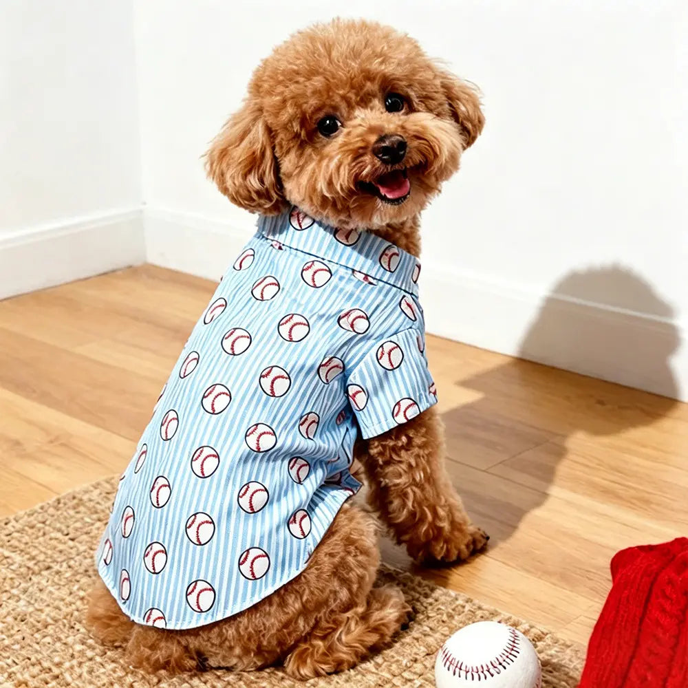 Pet Baseball Jersey - Cool Look Multi-Size Puppy Jersey Shirt for Dogs & Cats, Sporty Summer Pet Clothing, Graphic Tee