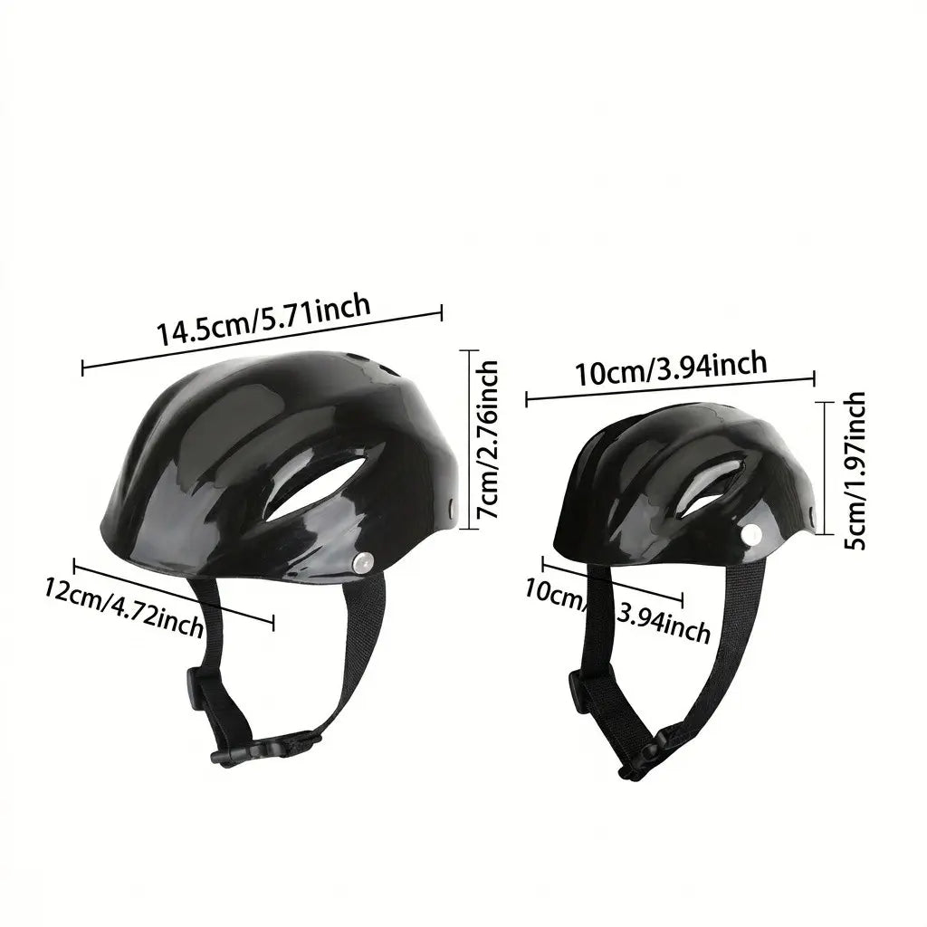 Pet Helmet for Border Collie and Corgi, Adjustable Safety Hat for Outdoor Riding, Motorcycle Cap with Visible Ears, Cat Headwear