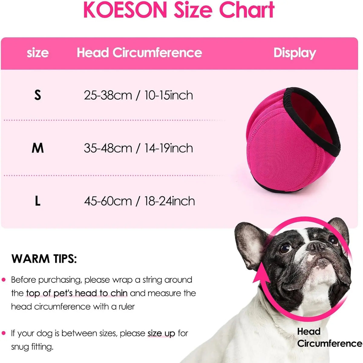 Dog Calming Head Wrap Hat Clothing, Waterproof, Quiet Ear Anti-Anxiety Cover for Anxiety Relief & Noise Protection