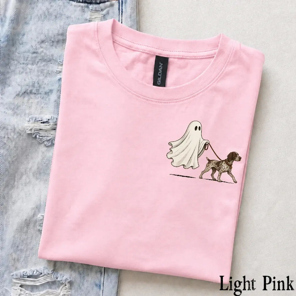 Personalized Dog Breed Halloween Shirt Cute Ghost Walking Dog Tee for Dog Mom Dog Dad Spooky Season Pet Lover Gift T-Shirt -  DPCLICK