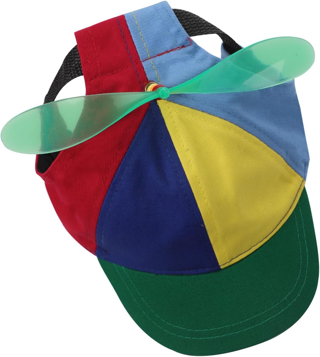 Dog Propeller Hat Funny Pet Rainbow Helicopter Design Baseball Cap Adjustable Pet Sun Protection Summer Outdoor Sun Hat Party Decoration Photo Headwear Outfit for Small Dog & Cat S Size