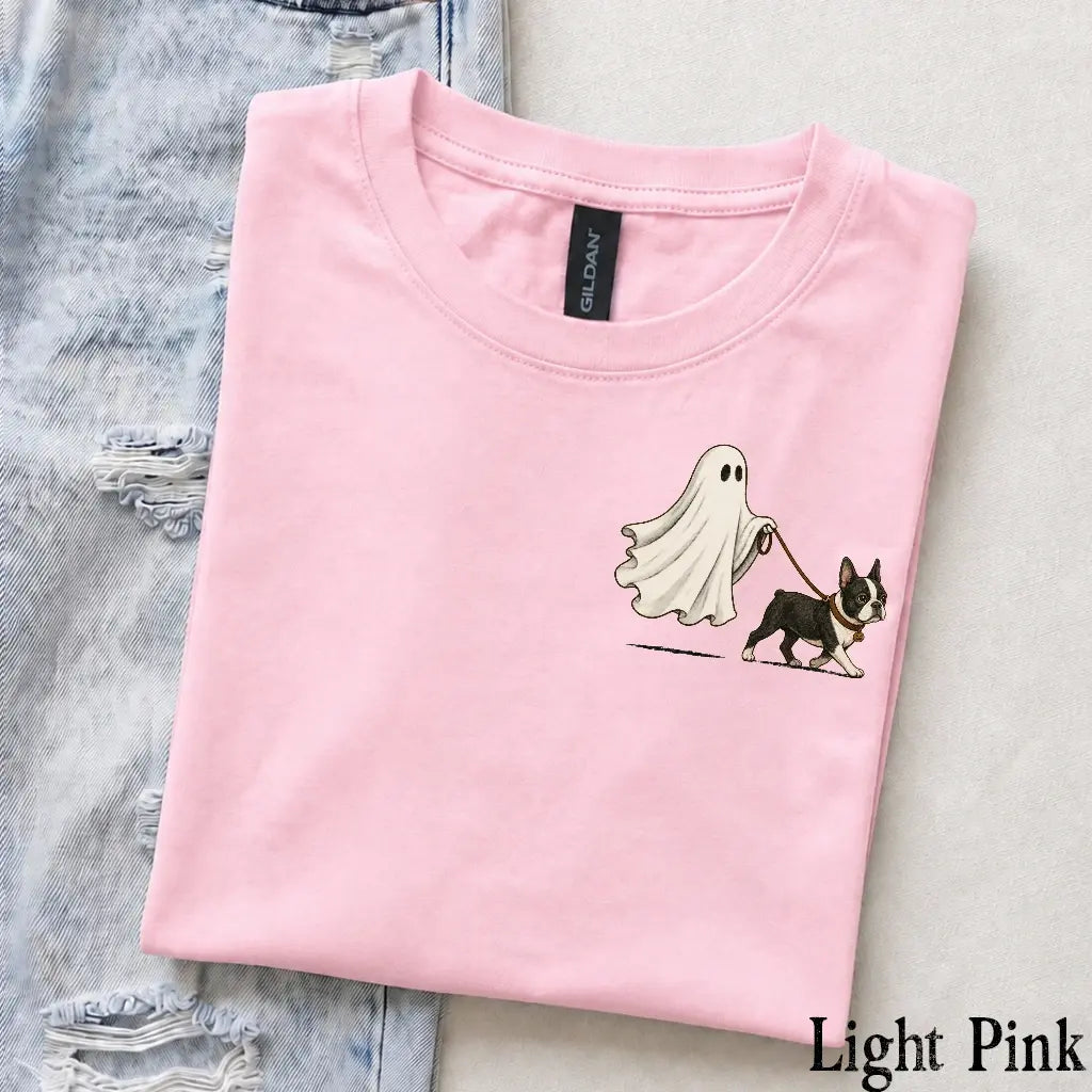 Personalized Dog Breed Halloween Shirt Cute Ghost Walking Dog Tee for Dog Mom Dog Dad Spooky Season Pet Lover Gift T-Shirt -  DPCLICK