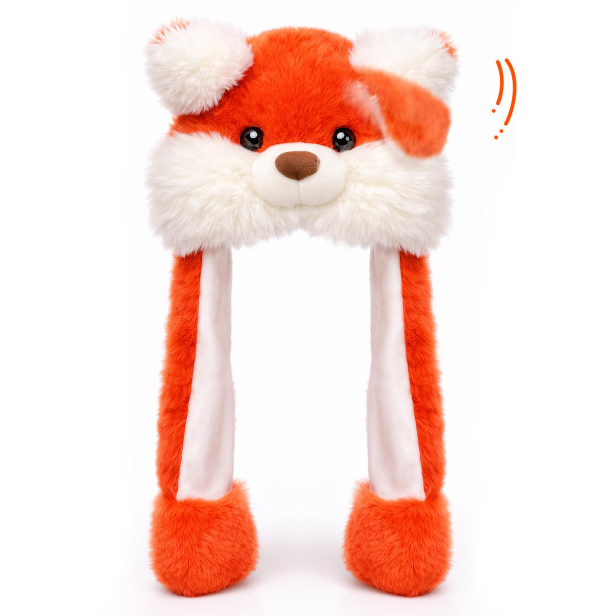 Moving Ear Hat, Soft Funny Animal Hats Jumping Beating Plush Caps Holiday Cosplay Dress Up Gift for Adult