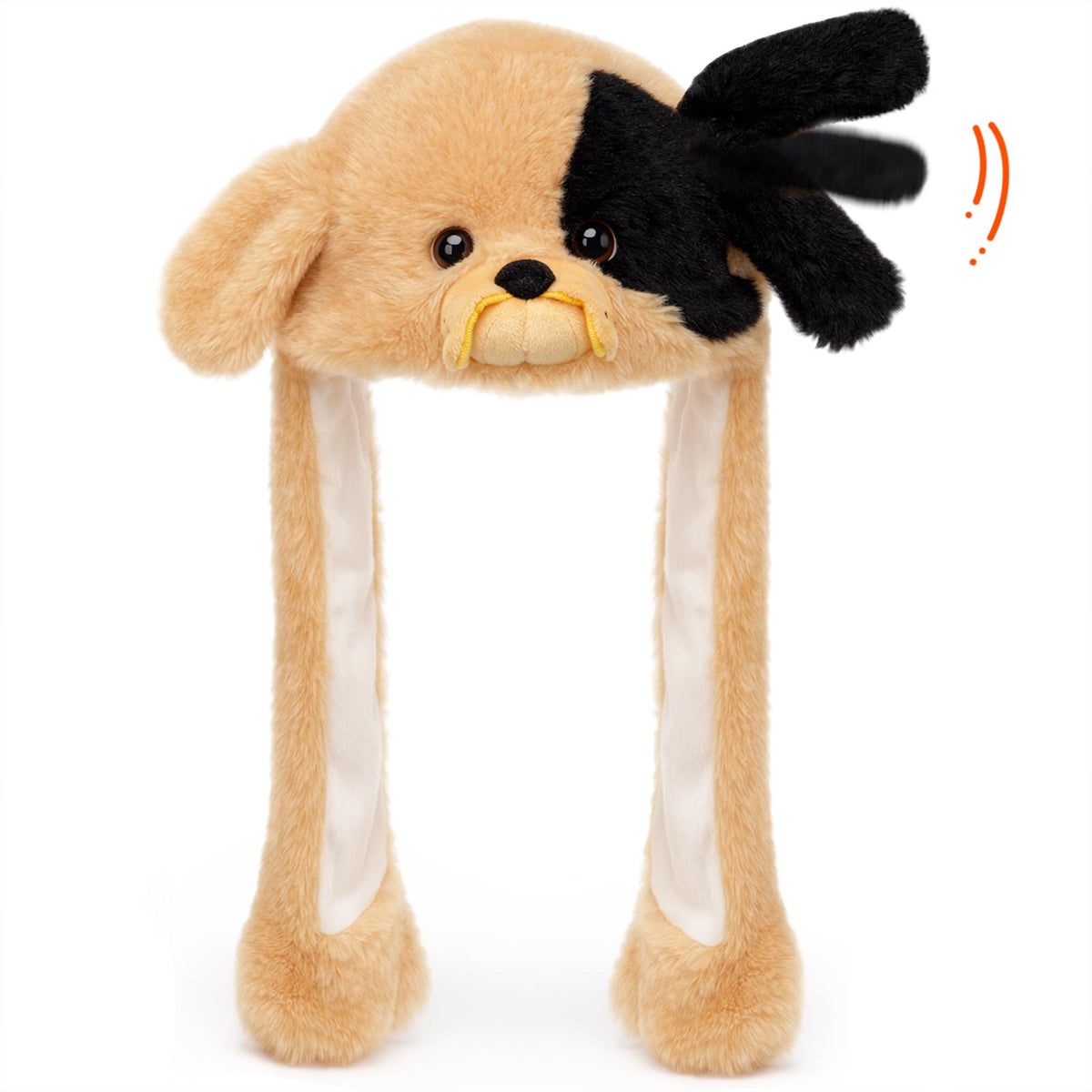 Moving Ear Hat, Soft Funny Animal Hats Jumping Beating Plush Caps Holiday Cosplay Dress Up Gift for Adult