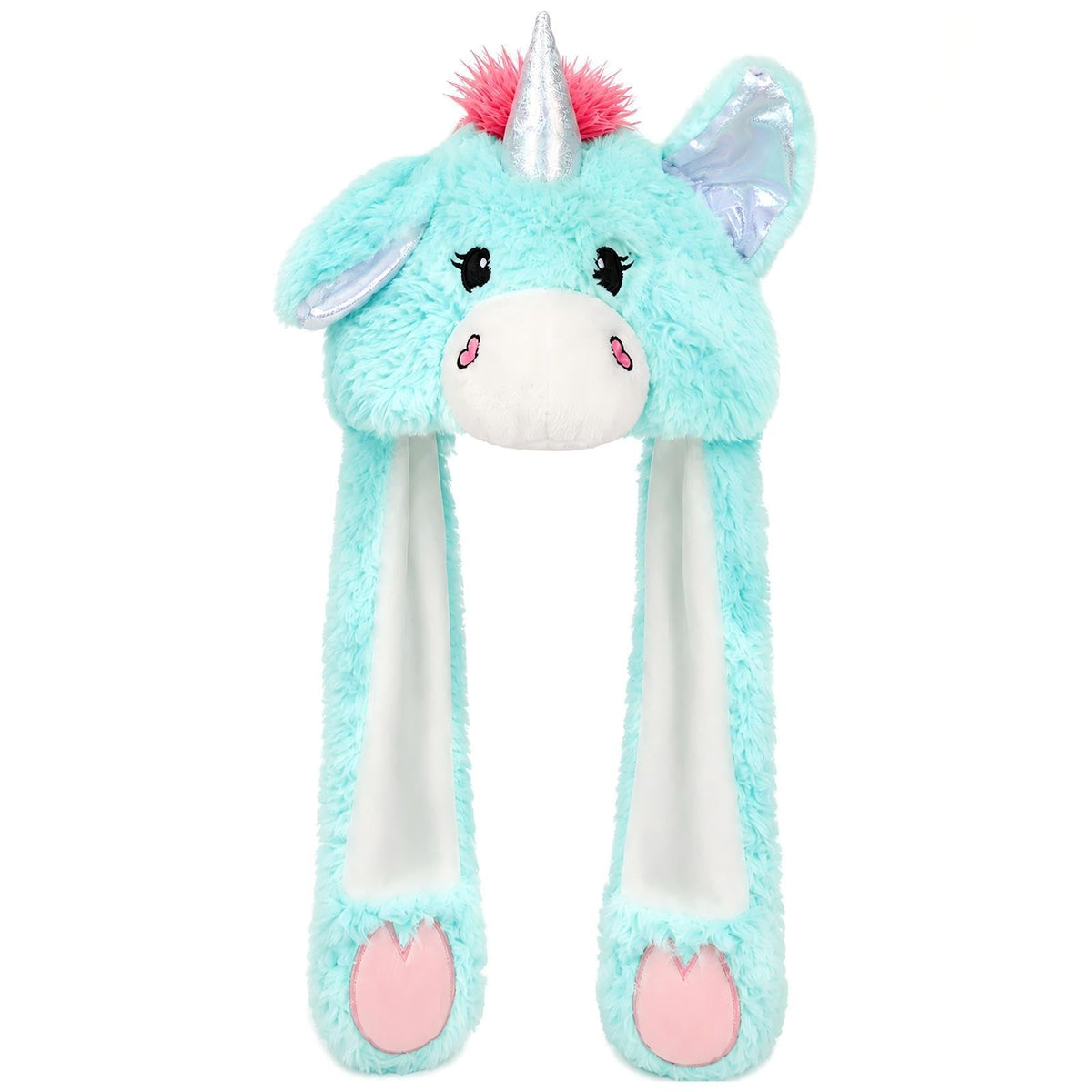 Moving Ear Hat, Soft Funny Animal Hats Jumping Beating Plush Caps Holiday Cosplay Dress Up Gift for Adult