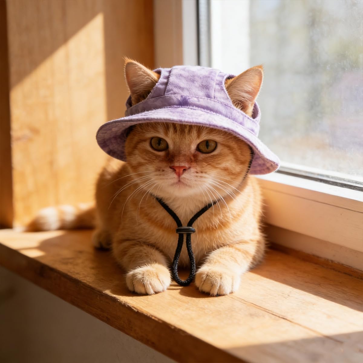 4 Pcs Pet Sun Hats with Ear Holes Dog Adjustable Sun Hat in Summer