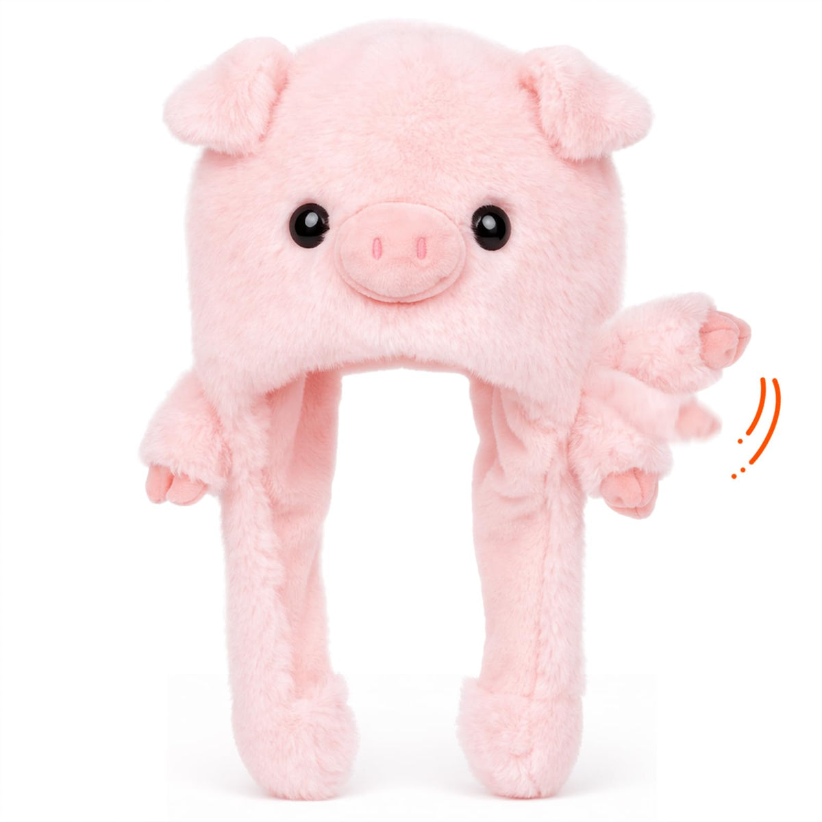 Moving Ear Hat, Soft Funny Animal Hats Jumping Beating Plush Caps Holiday Cosplay Dress Up Gift for Adult
