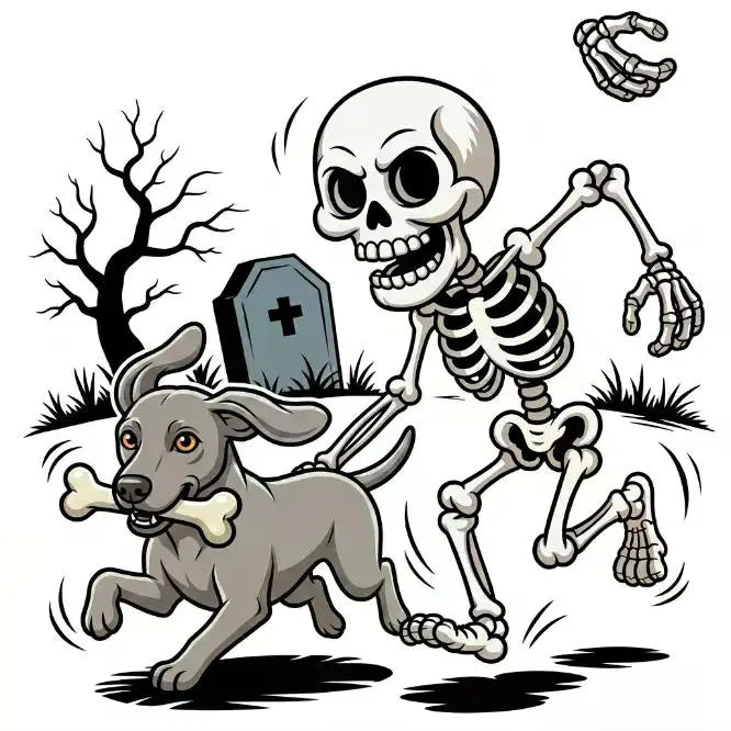 Comfort Colors Violet Custom Halloween Skeleton Dog T-Shirt, 50+ Dog Breeds Available, Funny Spooky Season Pet Lover Tee