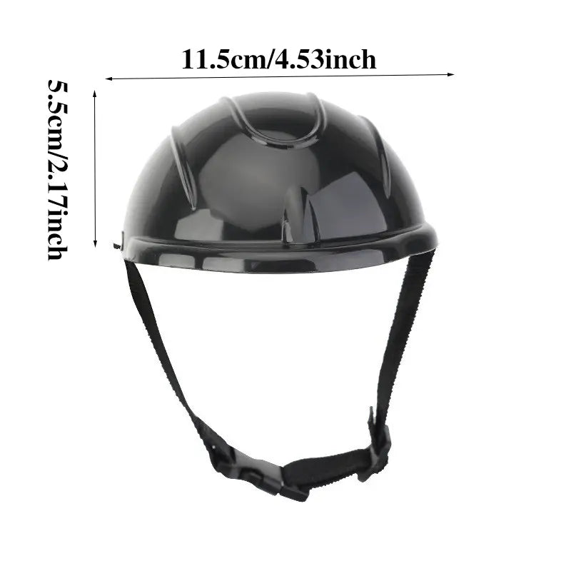 Pet Safety Outdoor Helmet for Cats & Dogs, Motorcycle Style Headgear for French Bulldogs Teddy Small Medium Breeds, Photo Props Costume Accessory
