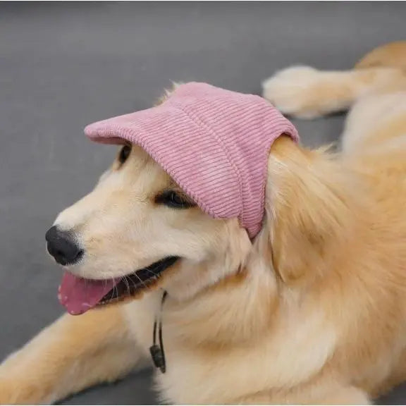 Peaked Dog Baseball Hat - Adjustable Sun-Protective Unisex Outdoor Clothing with Ear Cutouts, Multi-Size (S/M/L) for Small to Large Breeds