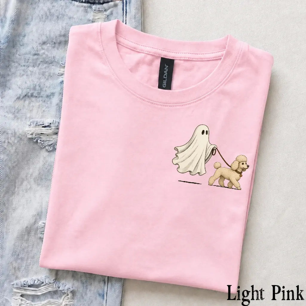 Personalized Dog Breed Halloween Shirt Cute Ghost Walking Dog Tee for Dog Mom Dog Dad Spooky Season Pet Lover Gift T-Shirt -  DPCLICK