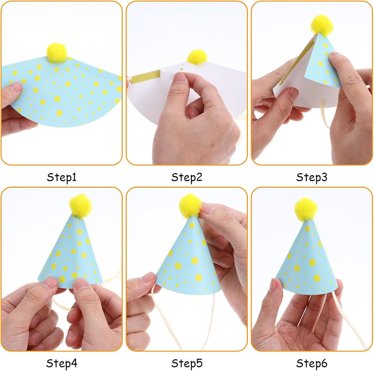 Tucnoeu 10pcs Colorful Mini Party Hats, Cute Party Hats for Stuffed Animals