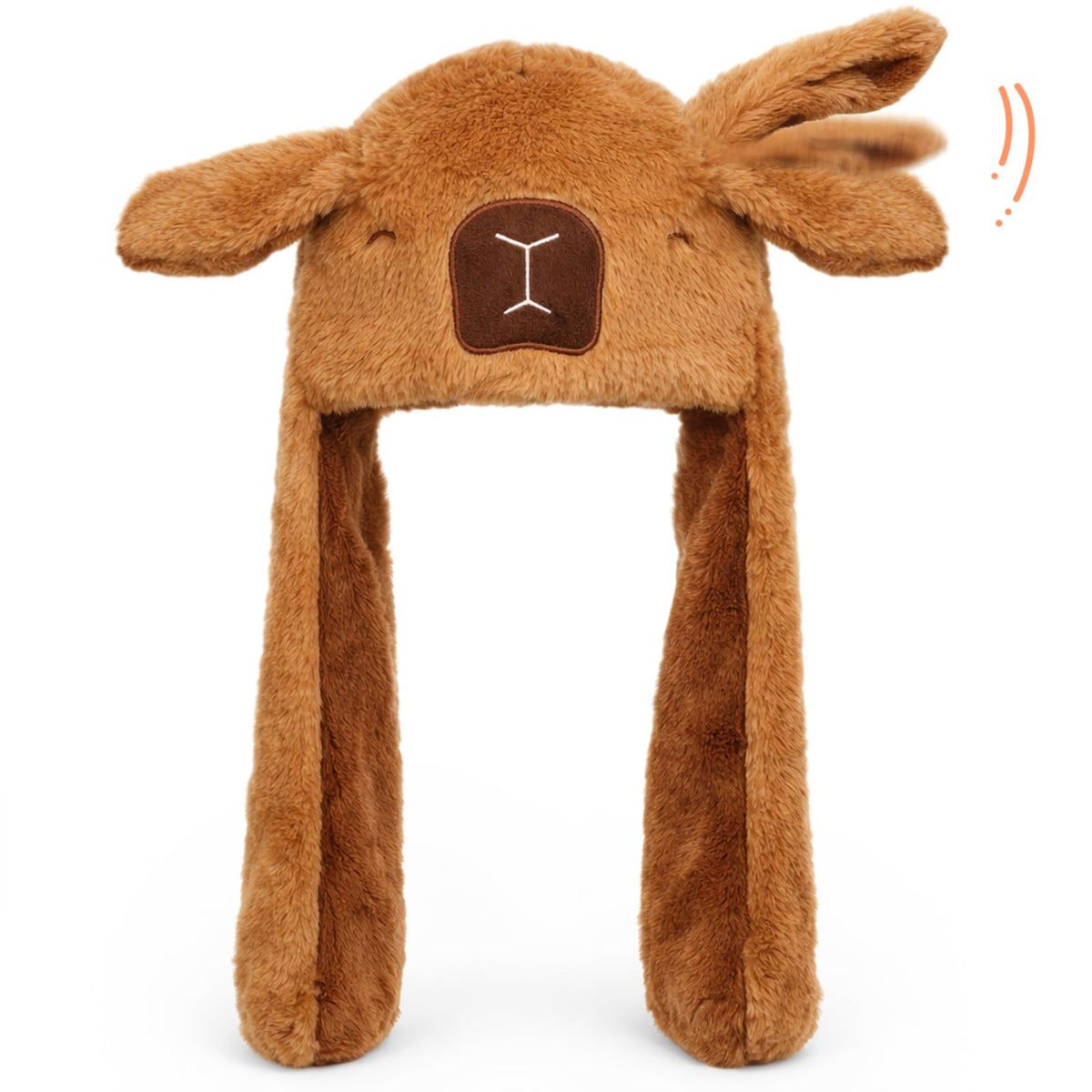 Moving Ear Hat, Soft Funny Animal Hats Jumping Beating Plush Caps Holiday Cosplay Dress Up Gift for Adult