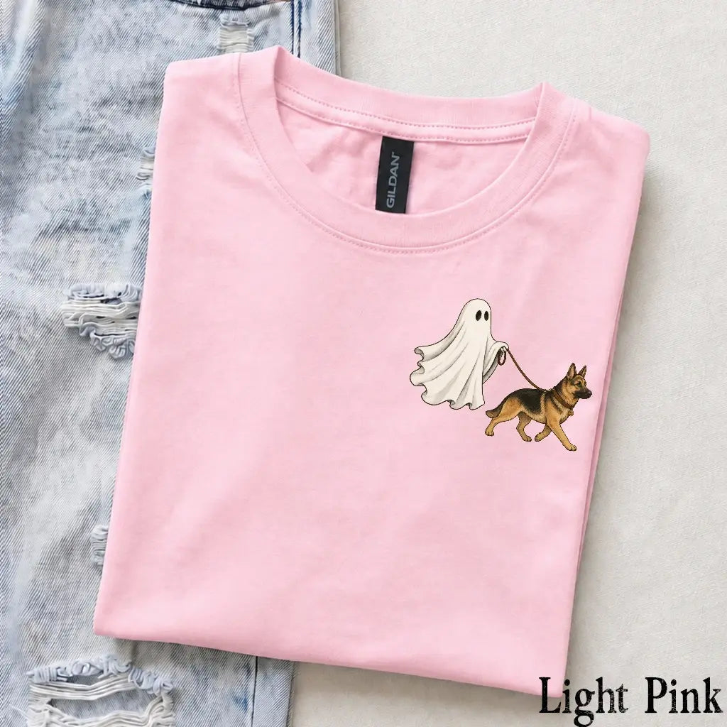 Personalized Dog Breed Halloween Shirt Cute Ghost Walking Dog Tee for Dog Mom Dog Dad Spooky Season Pet Lover Gift T-Shirt -  DPCLICK