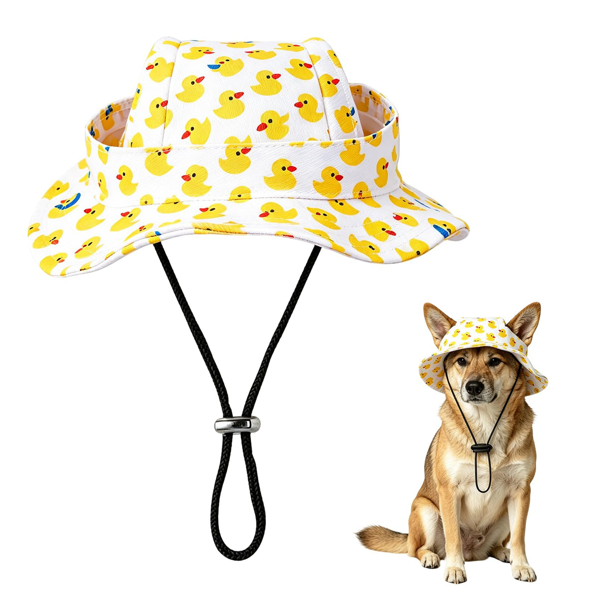 Dog Sun Hat, Hat for Dogs with Ear Holes, Pet Apparel Accessories, Breathable Drawstring for Summer Sun Protection, Outdoor Walking and Beach Activities, Small and Medium Dogs(Pink Small)